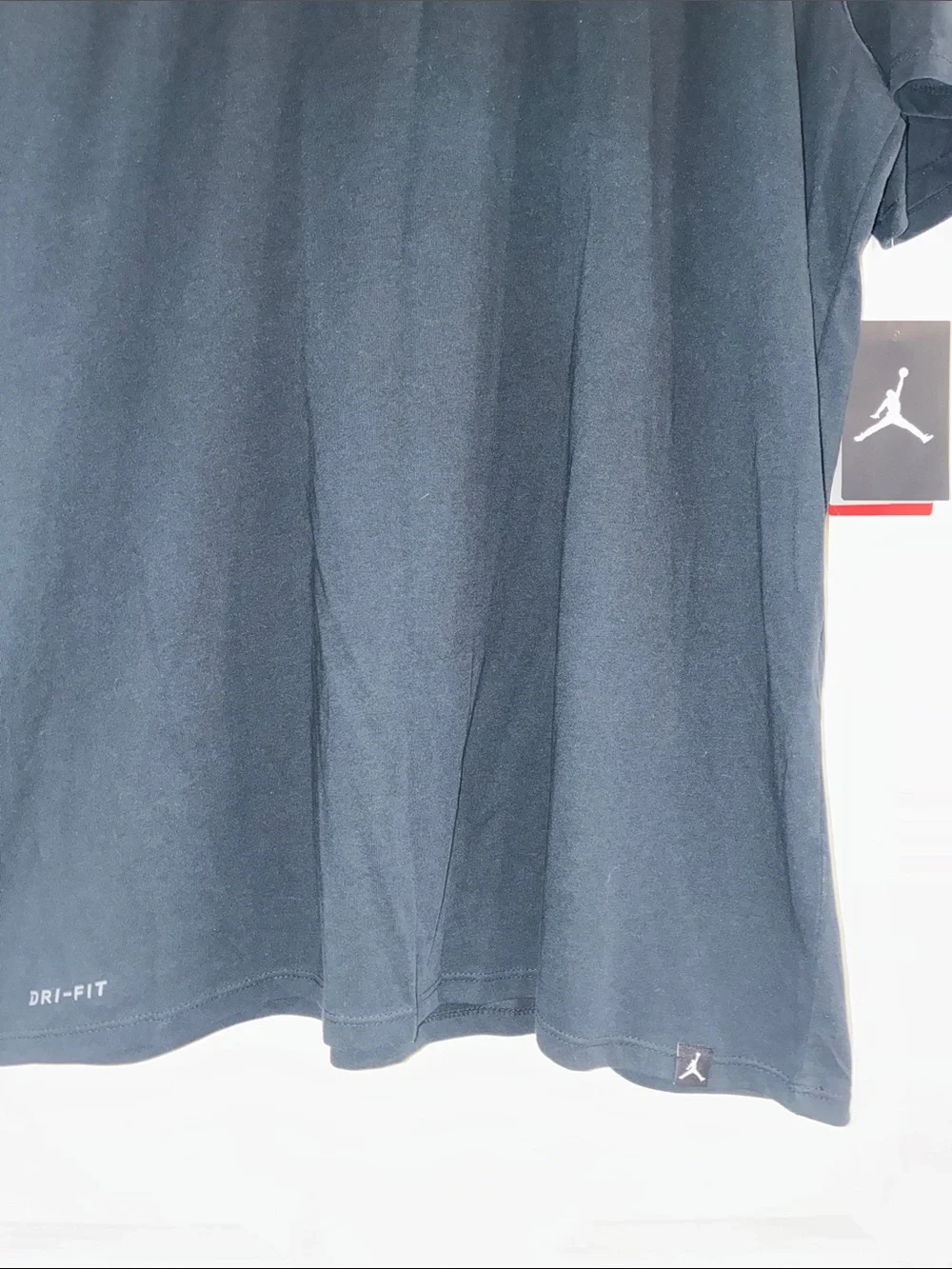 JORDAN Air NWT Men’s XL Black With White Front & Back Logo Short Sleeve Crew Tee